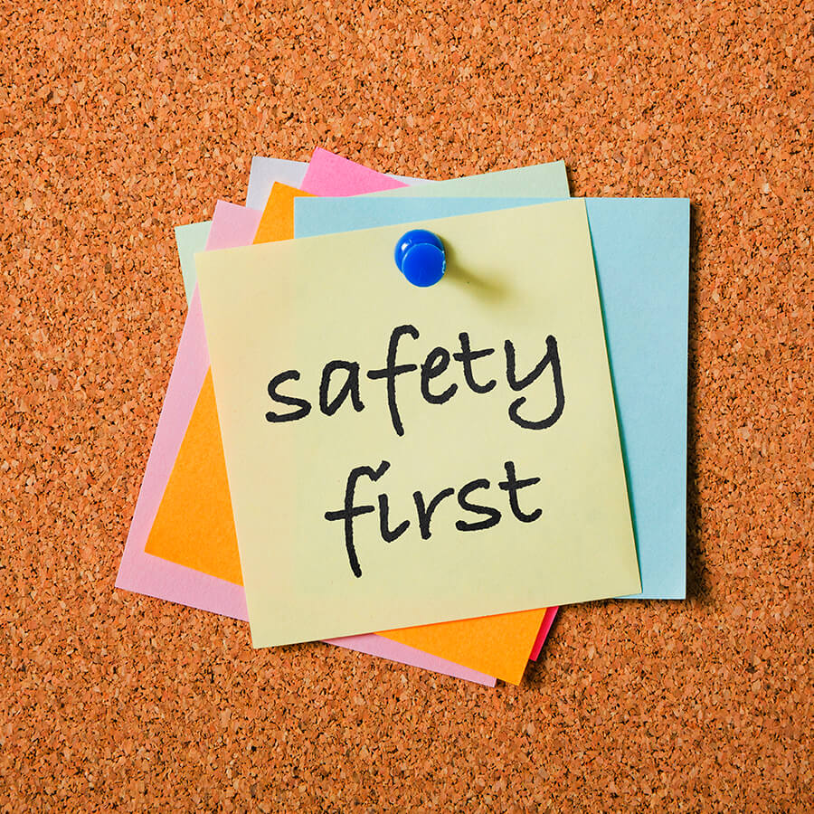 safety first text post it